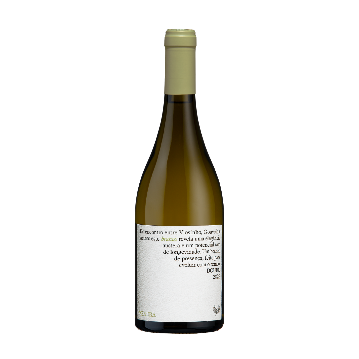 Quinta dos Loivos Venera Reserva Branco 2023 – Flasche Weisswein mit Etikett vor weissem Hintergrund