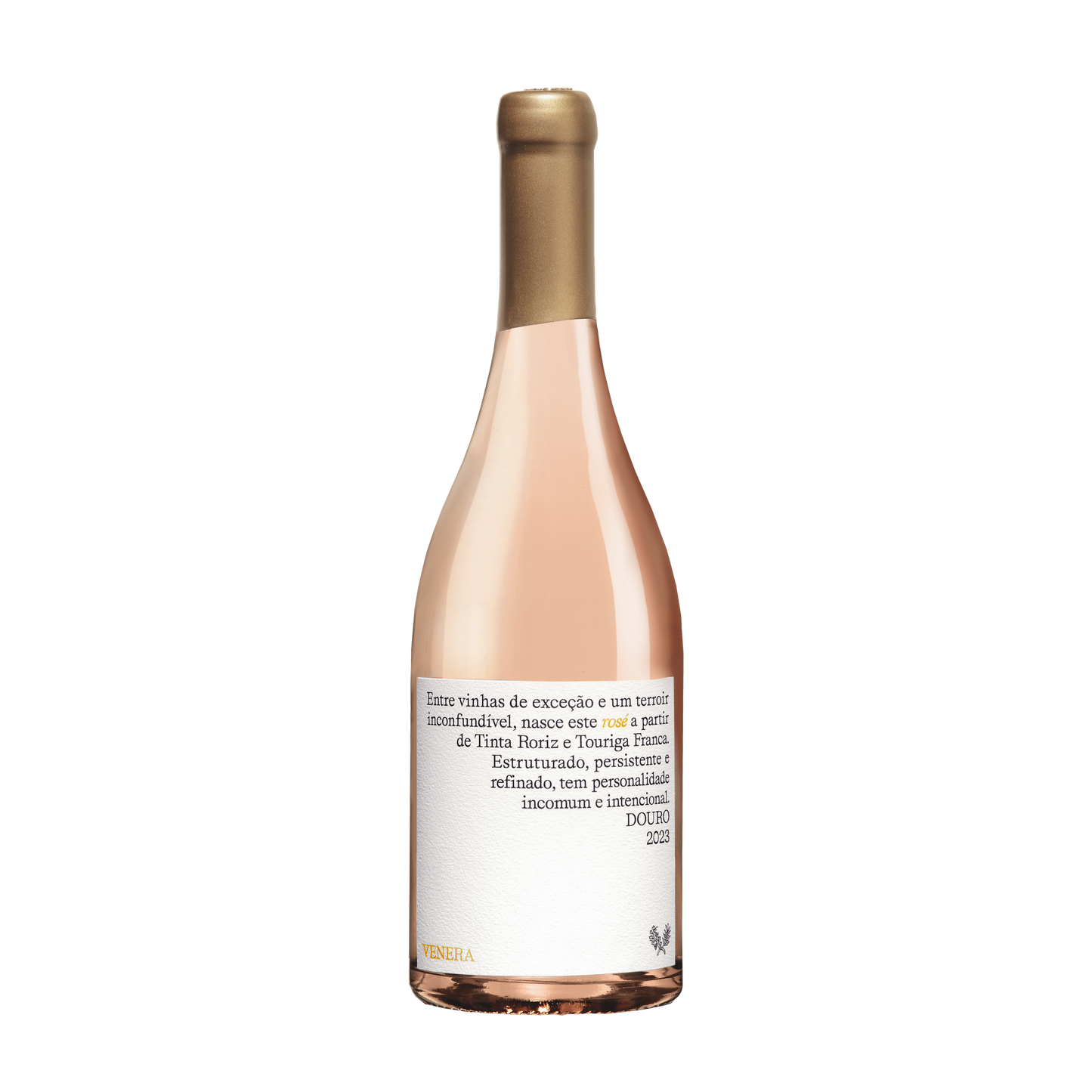 Quinta dos Loivos Venera Reserva Rosé 2023 – Flasche Roséwein mit Etikett vor weissem Hintergrund
