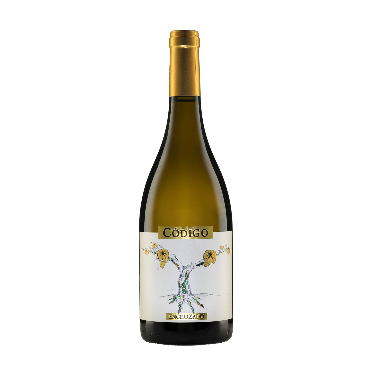 Código Encruzado Branco 2023 - Flasche mit Etikett