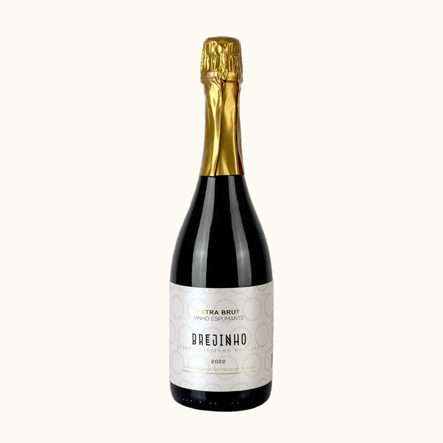 Brejinho Schaumwein Weiss - Flasche mit Etikett vor weissem Hintergrund