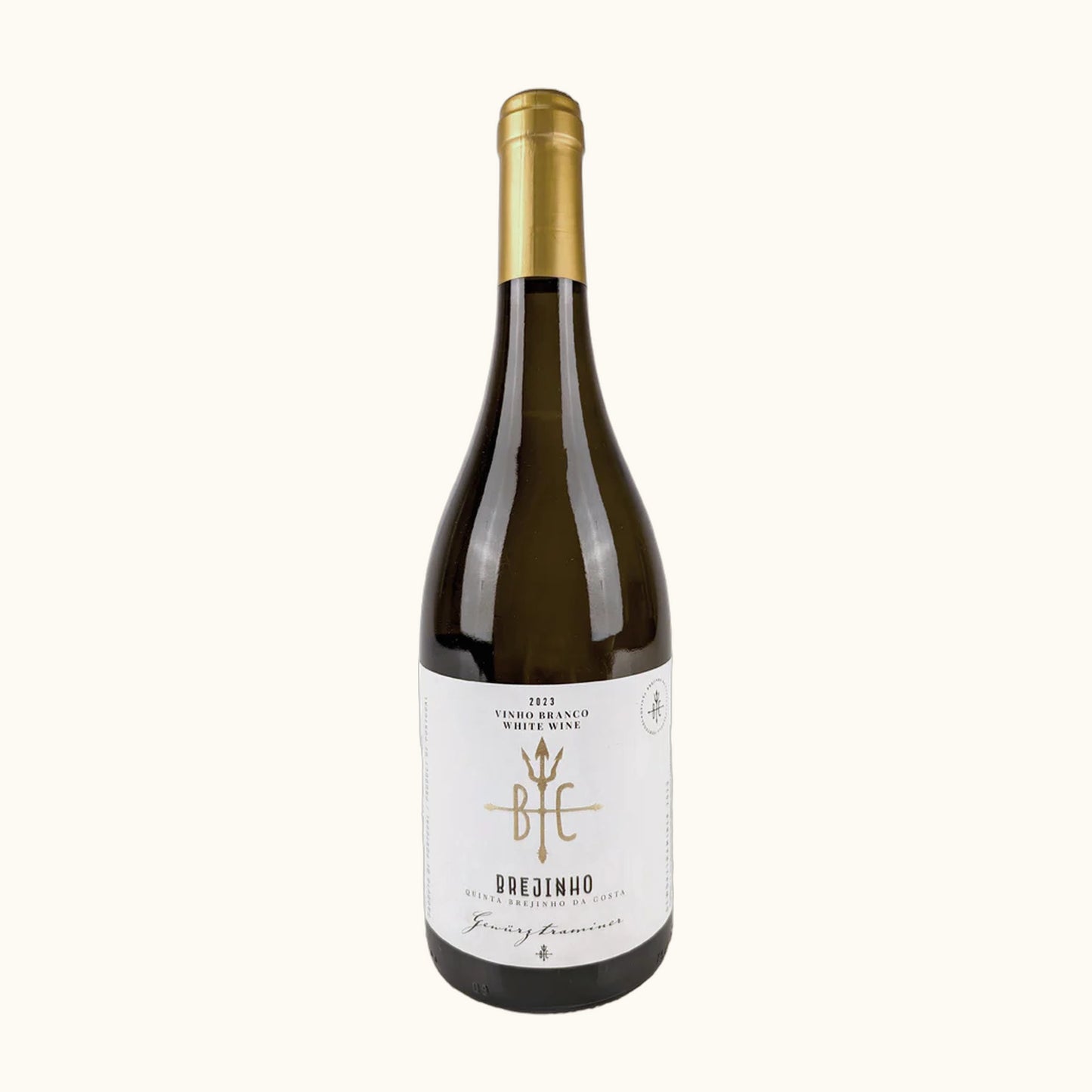 Brejinho Gewürztraminer 2023 Weisswein - Flasche mit Etikett vor weissem Hintergrund