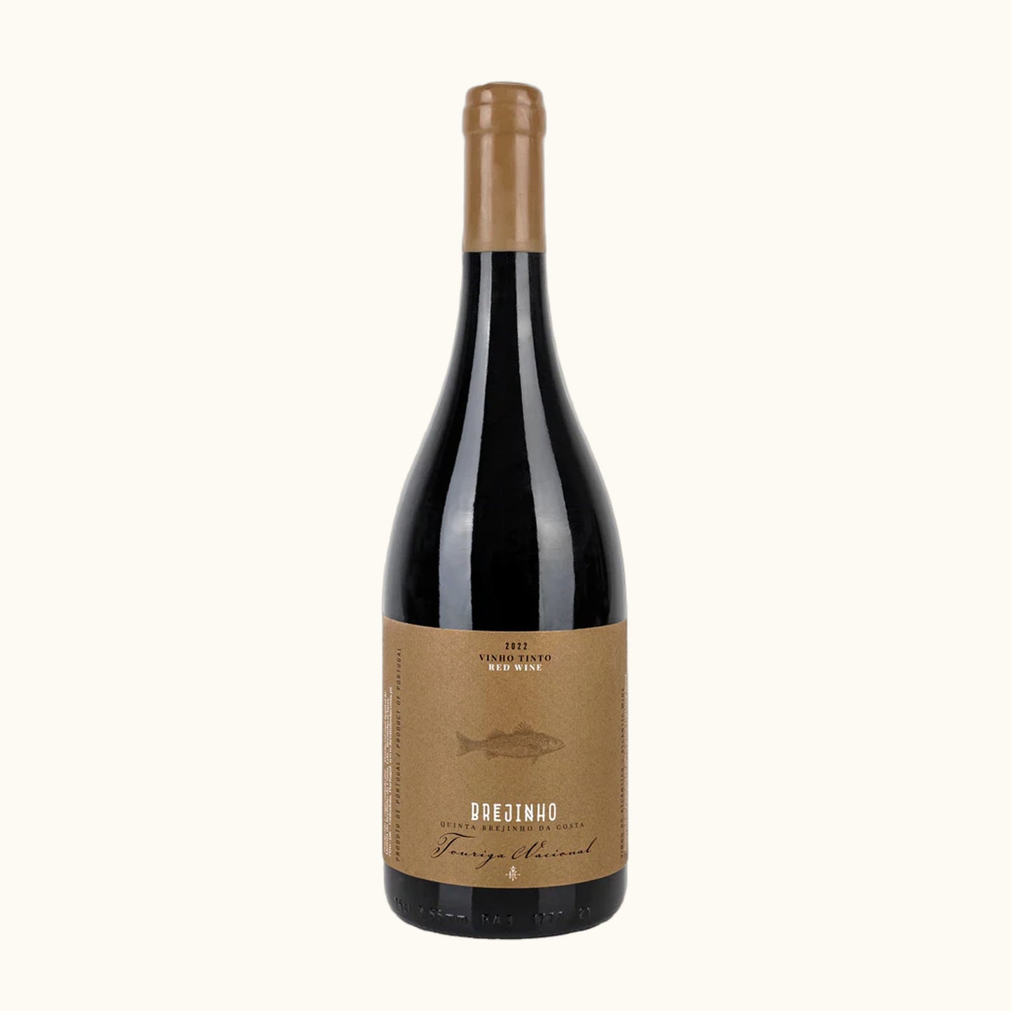 Brejinho Touriga Nacianl 2022 Rotwein - Flasche mit Etikett vor weissem Hintergrund