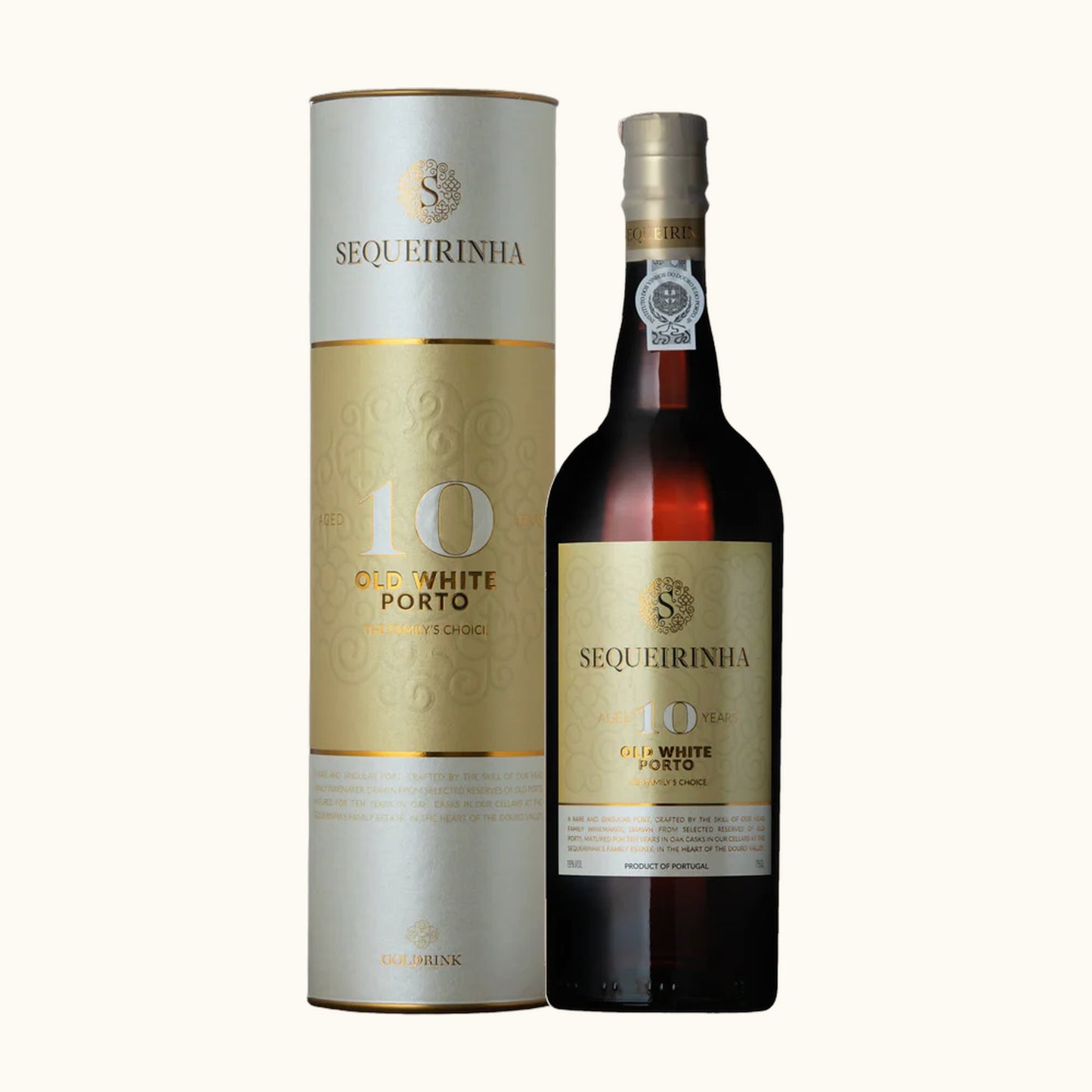Sequeirinha Old White Portwein 10 Jährig Flasche mit Kartonkiste