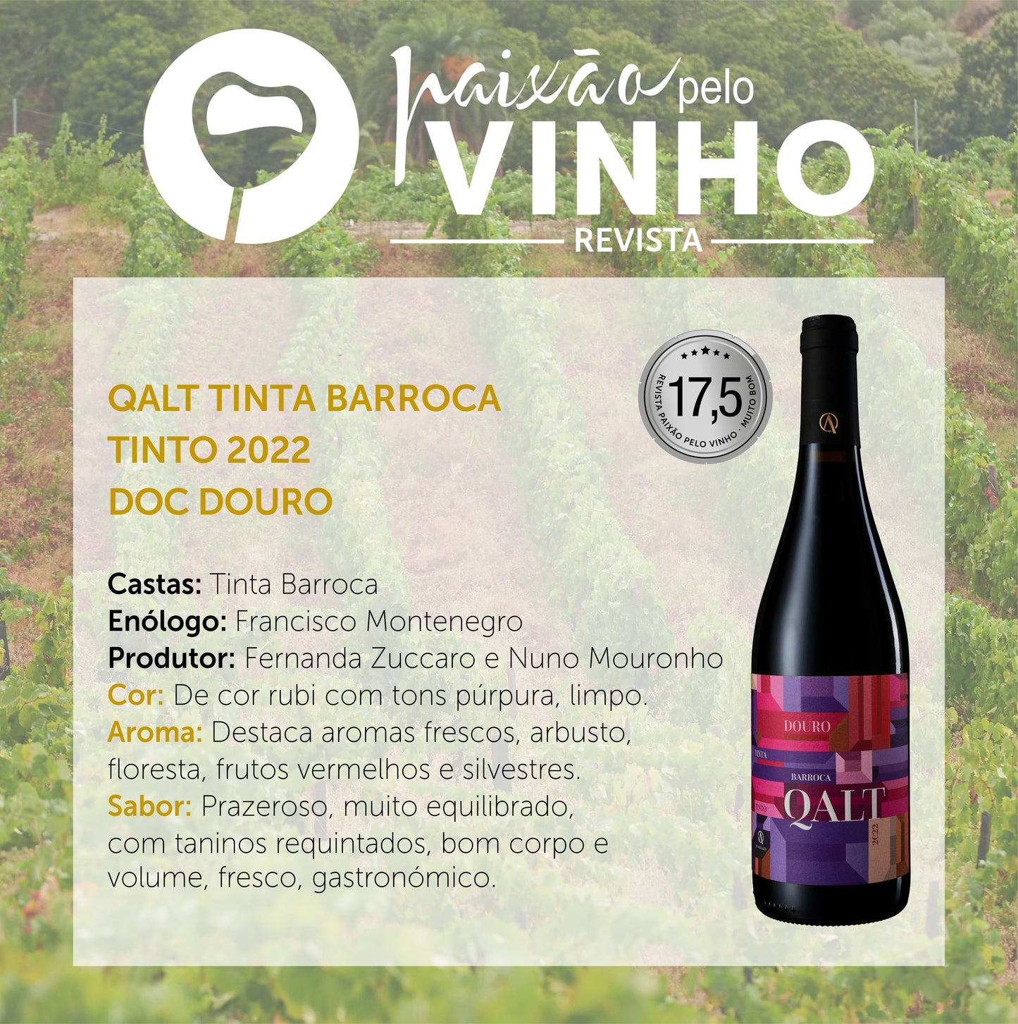 Qalt Tinta Barroca Tinto 2022