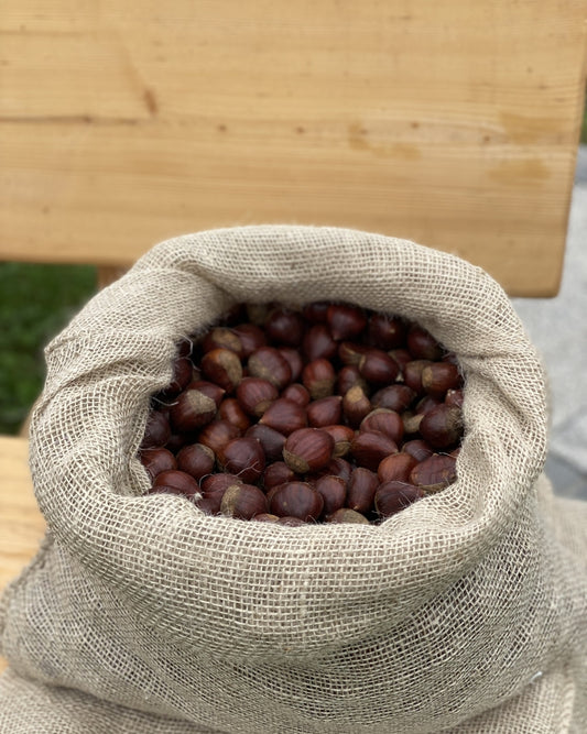 Grosser Leinensack mit Marroni