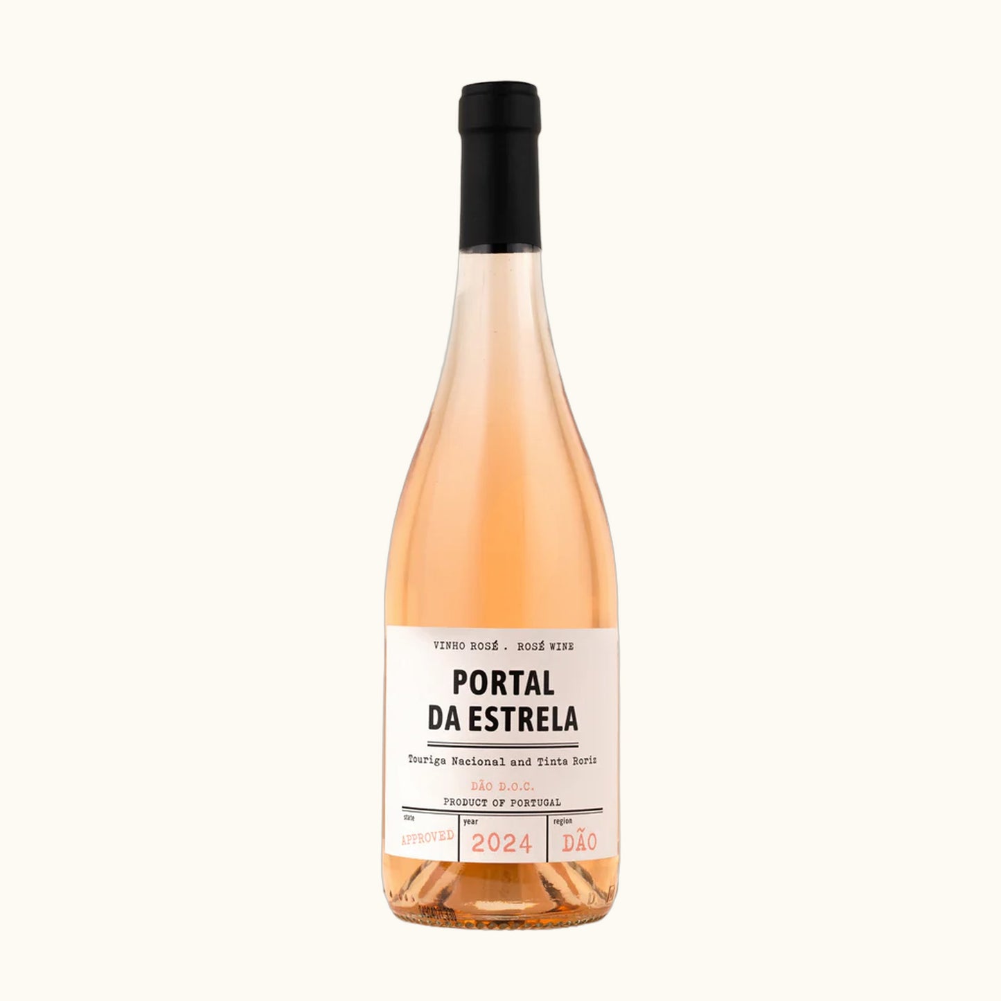 Codigo Portal da Estrela 2024 Rosé - Flasche mit Etikett vor beigem Hintergrund