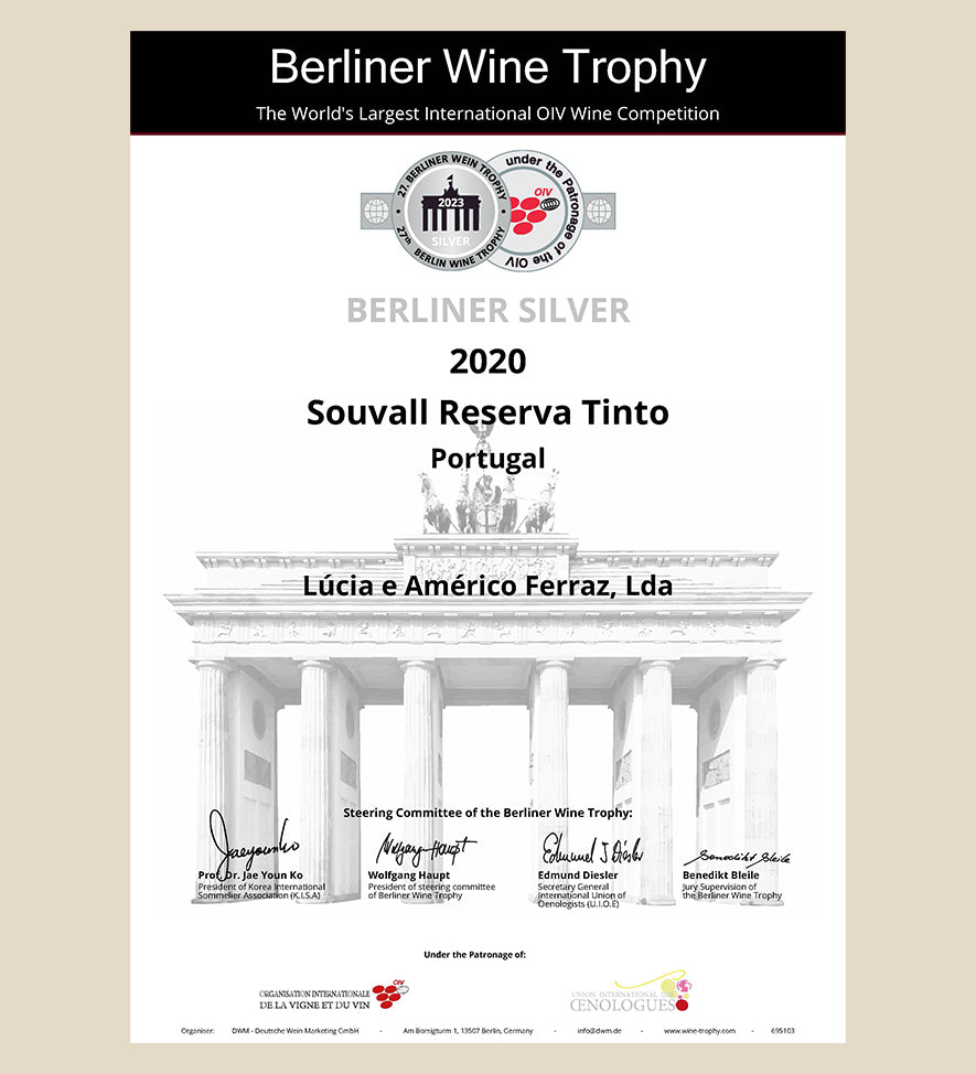 Auszeichnug "Berliner Wine Trophy" Silver - Souvall Reserva Tinto 2020