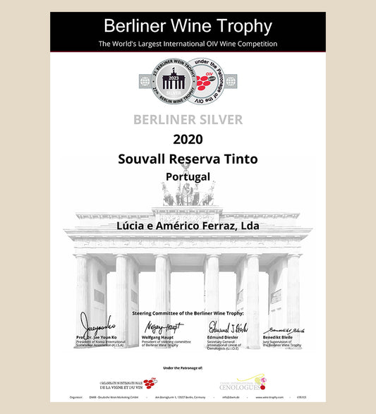 Auszeichnug "Berliner Wine Trophy" Silver - Souvall Reserva Tinto 2020