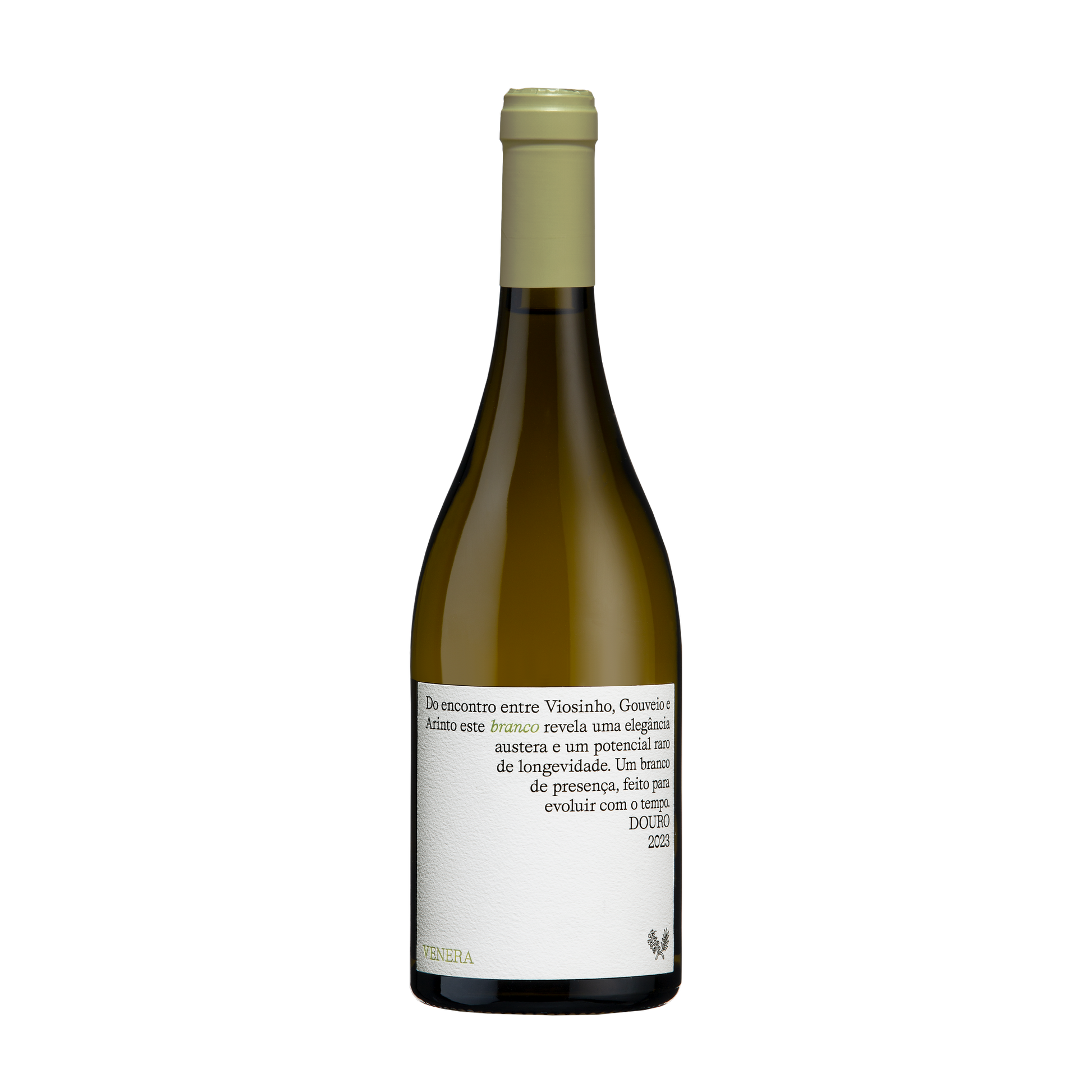 Quinta dos Loivos Venera Reserva Branco 2023 – Flasche Weisswein mit Etikett vor weissem Hintergrund