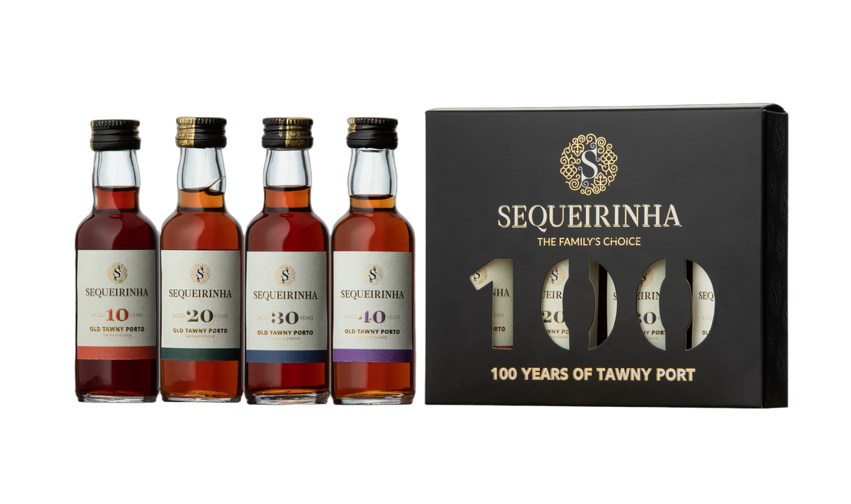 Portwein kleine Flaschen Set mit Kartonverpackung 