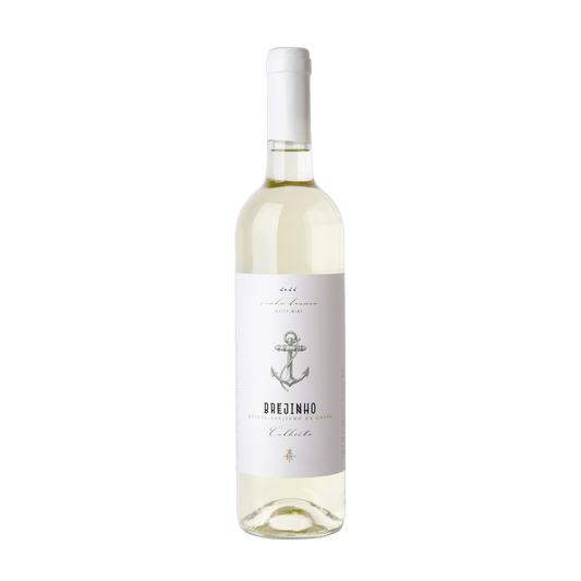 Brejinho da Costa Colheita Branco 2021 – Flasche Weisswein mit Etikett vor weissem Hintergrund