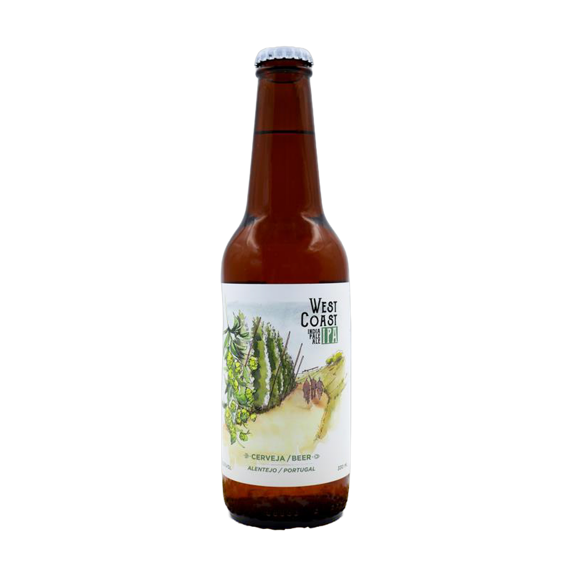 Barona West Coast IPA - Flasche mit Etikett