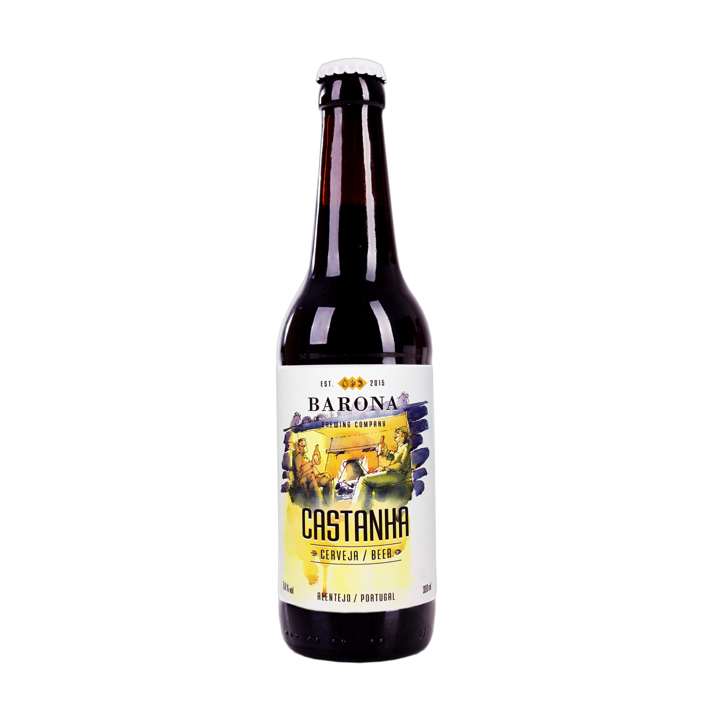 Barona Castanha Smoked Brown Ale - Flasche mit Etikett