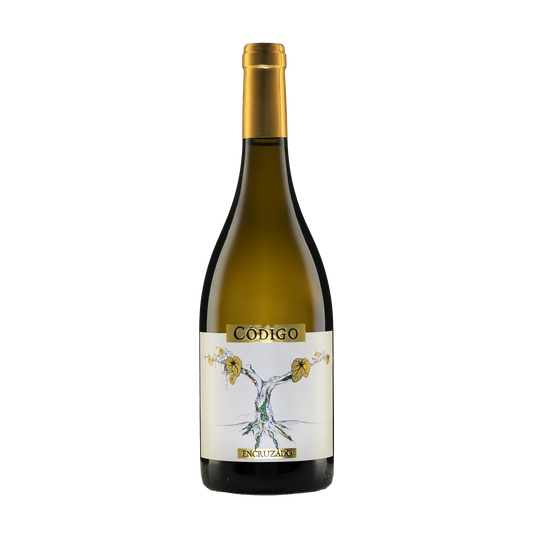 Código Encruzado Branco 2023 - Flasche mit Etikett