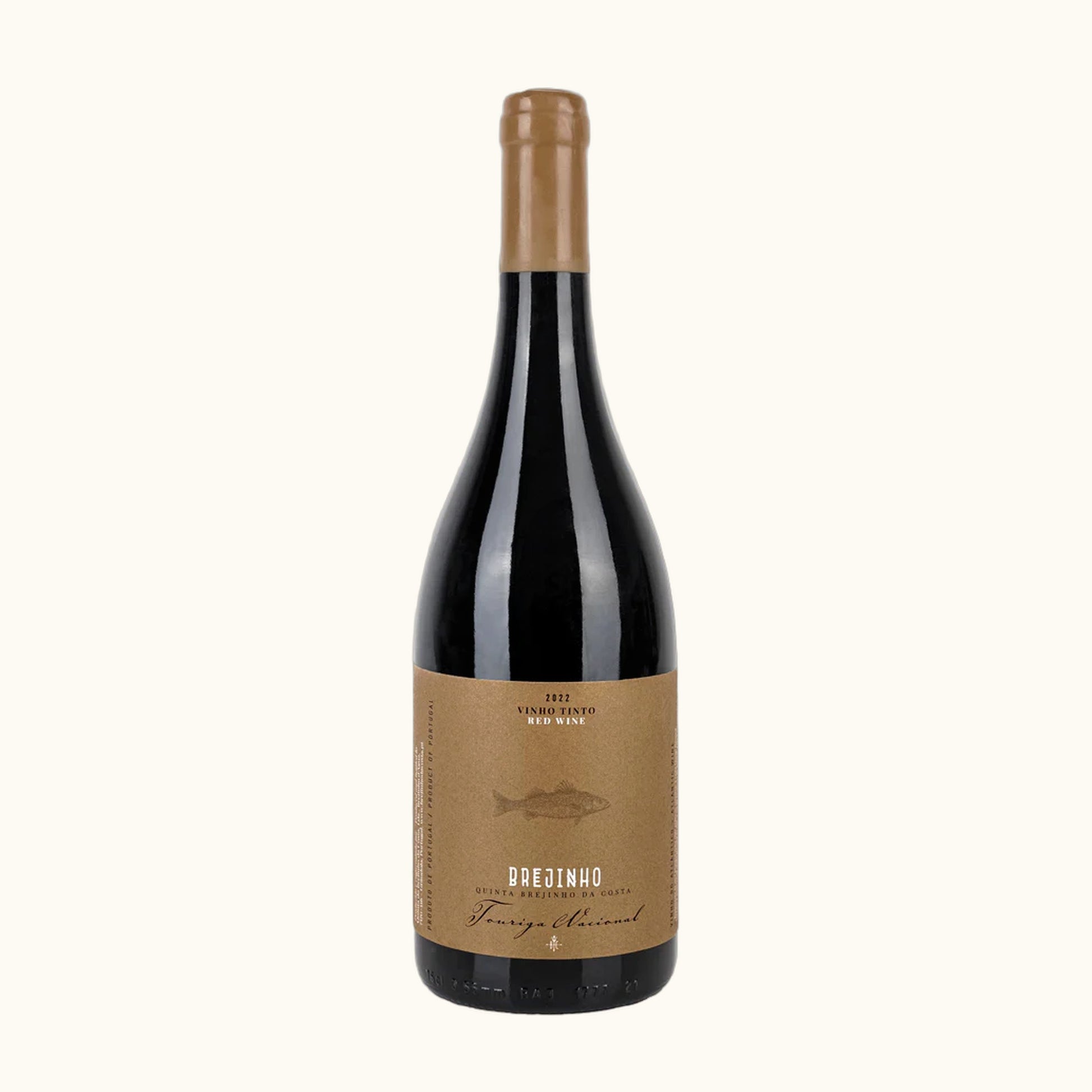 Brejinho Touriga Nacianl 2022 Rotwein - Flasche mit Etikett vor weissem Hintergrund