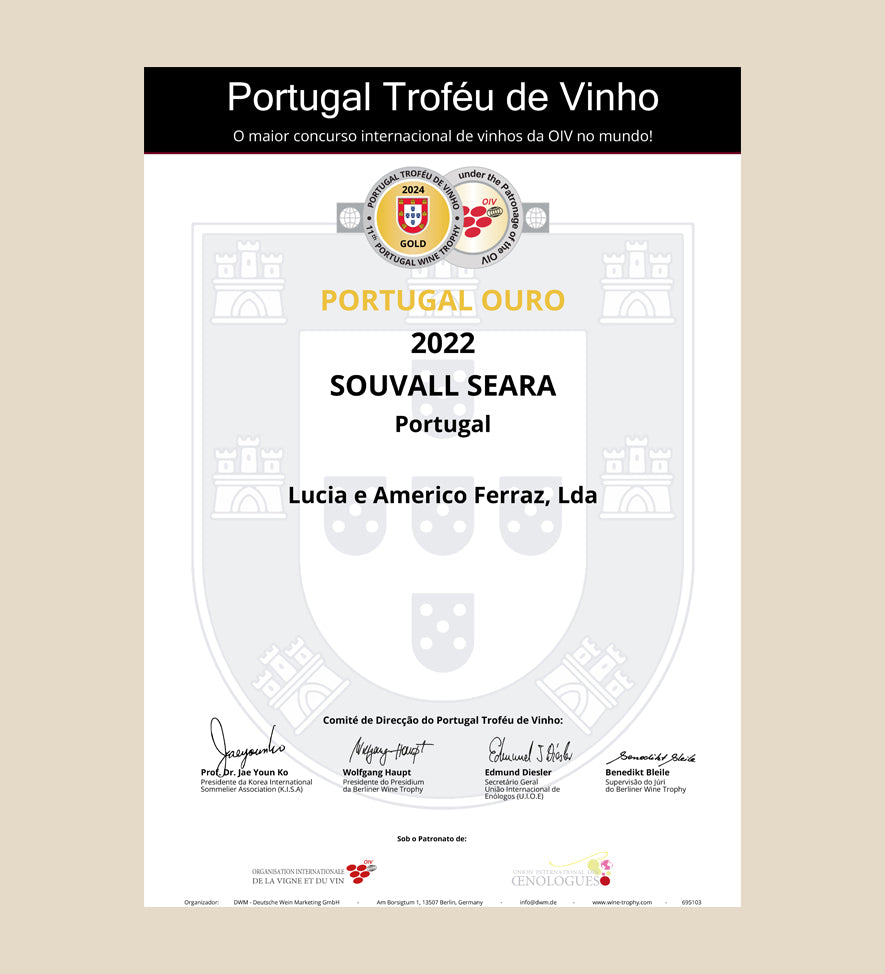 Auszeichnung Gold "Portugal Trofeu de Vinho" Souvall Seara 2022 