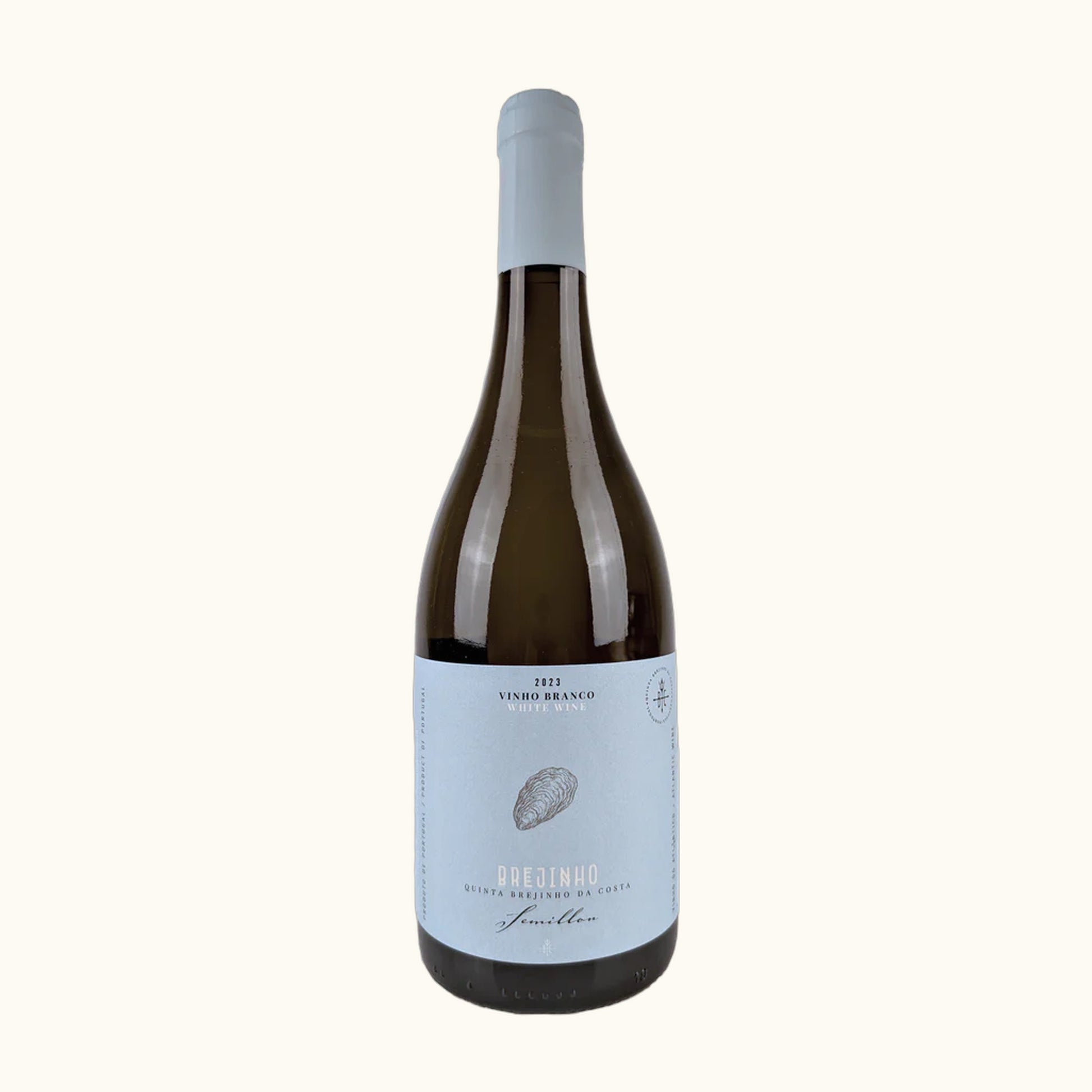 Brejinho Semillion 2023 - Flasche mit Etikett vor weissem Hintergrund