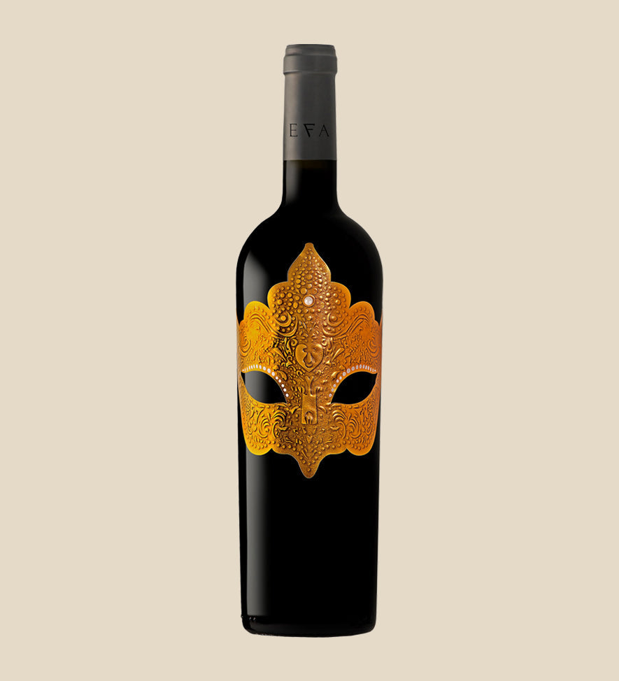 VolteFace Rotwein Reserva 2022 - Flasche mit Etikett vor beigem Hintergrund