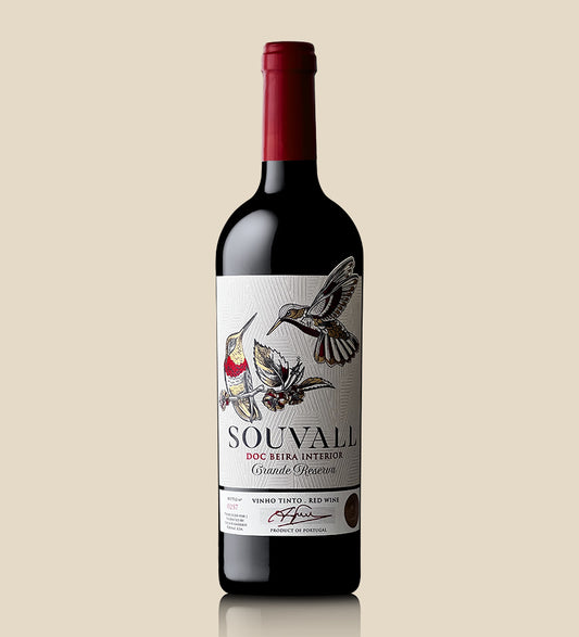 LA Ferraz Souvall Grande Reserva 2021 Rotwein - Flasche mit Etikett vor weissem Hintergrund