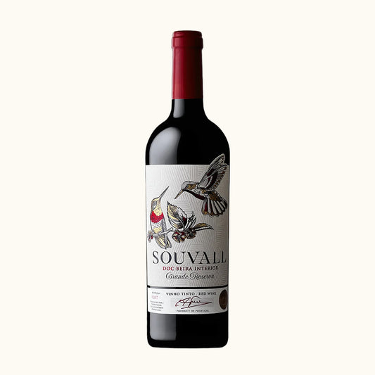 LA Ferraz Souvall Grande Reserva 2021 Rotwein - Flasche mit Etikett vor weissem Hintergrund