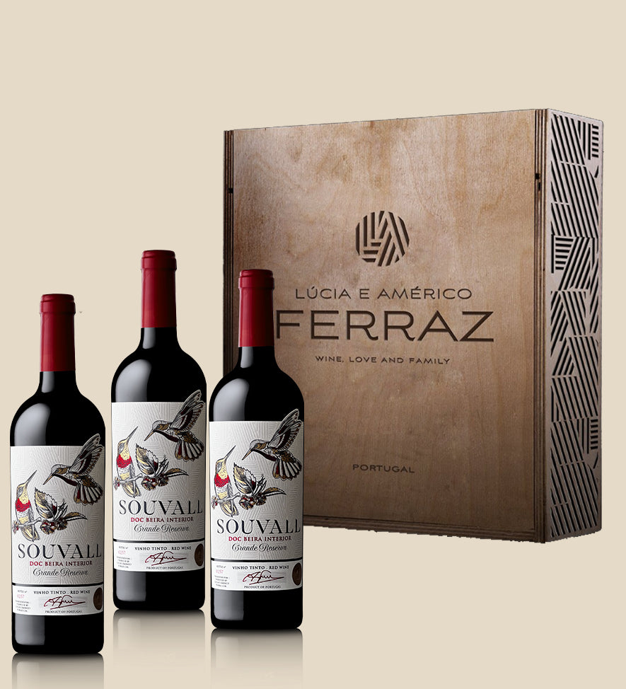 Holzkiste Souvall Tinto Grande Reserva 2017 (3 Flaschen)